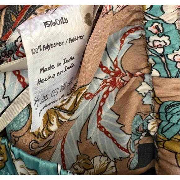 Z&L Europe Patchwork Floral Paisley Wide Leg Pants Festival Boho Indie Fairycore - Picture 8 of 8